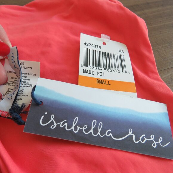 ISABELLA ROSE French Pastry Maui Fit Coral Melon Crochet Bikini Set - Sz S NWT - Picture 16 of 16